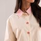 Connie Contrast Trim Jacket In Cream
