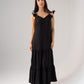 Connie Tiered Maxi Dress In Black