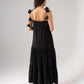 Connie Tiered Maxi Dress In Black