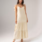 Connie Tiered Maxi Dress In Buttermilk