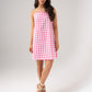 Daisy Gingham Dress In Pink