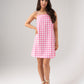 Daisy Gingham Dress In Pink