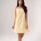 Daisy Gingham Dress In Yellow