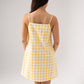 Daisy Gingham Dress In Yellow