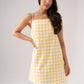 Daisy Gingham Dress In Yellow