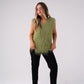 Love Laura Textured Fringed V-Neck Top In Olive