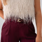 Love Laura High Waist Wide Leg Trousers In Burgundy