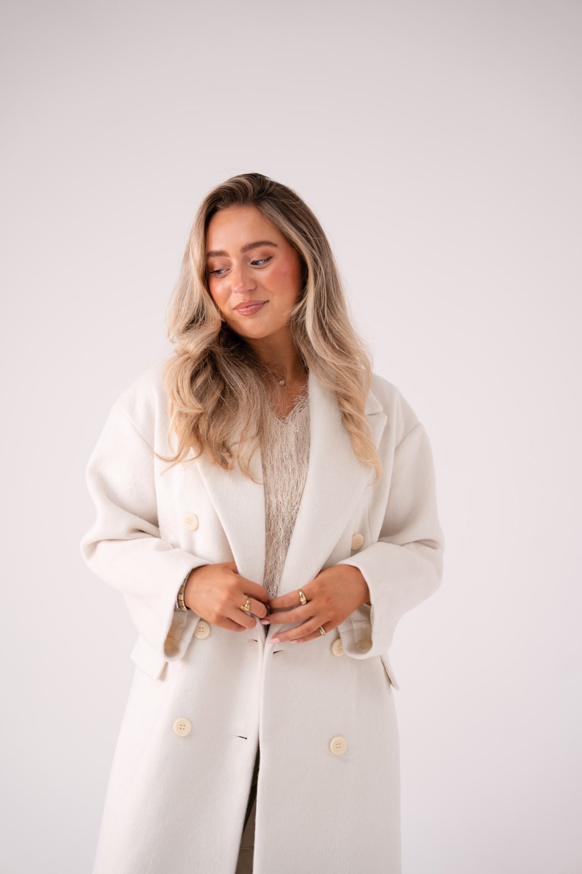 Love Laura Coat In Cream