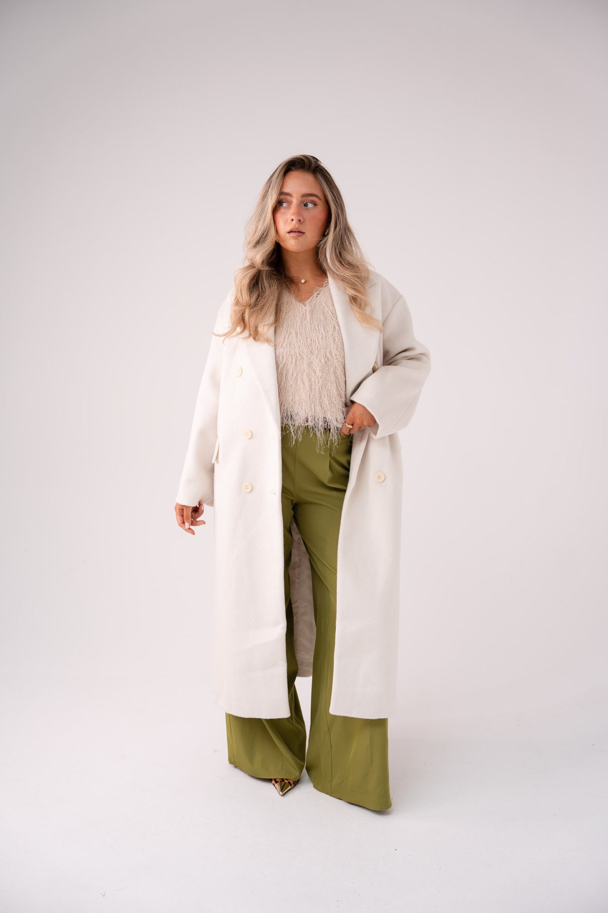 Love Laura Coat In Cream