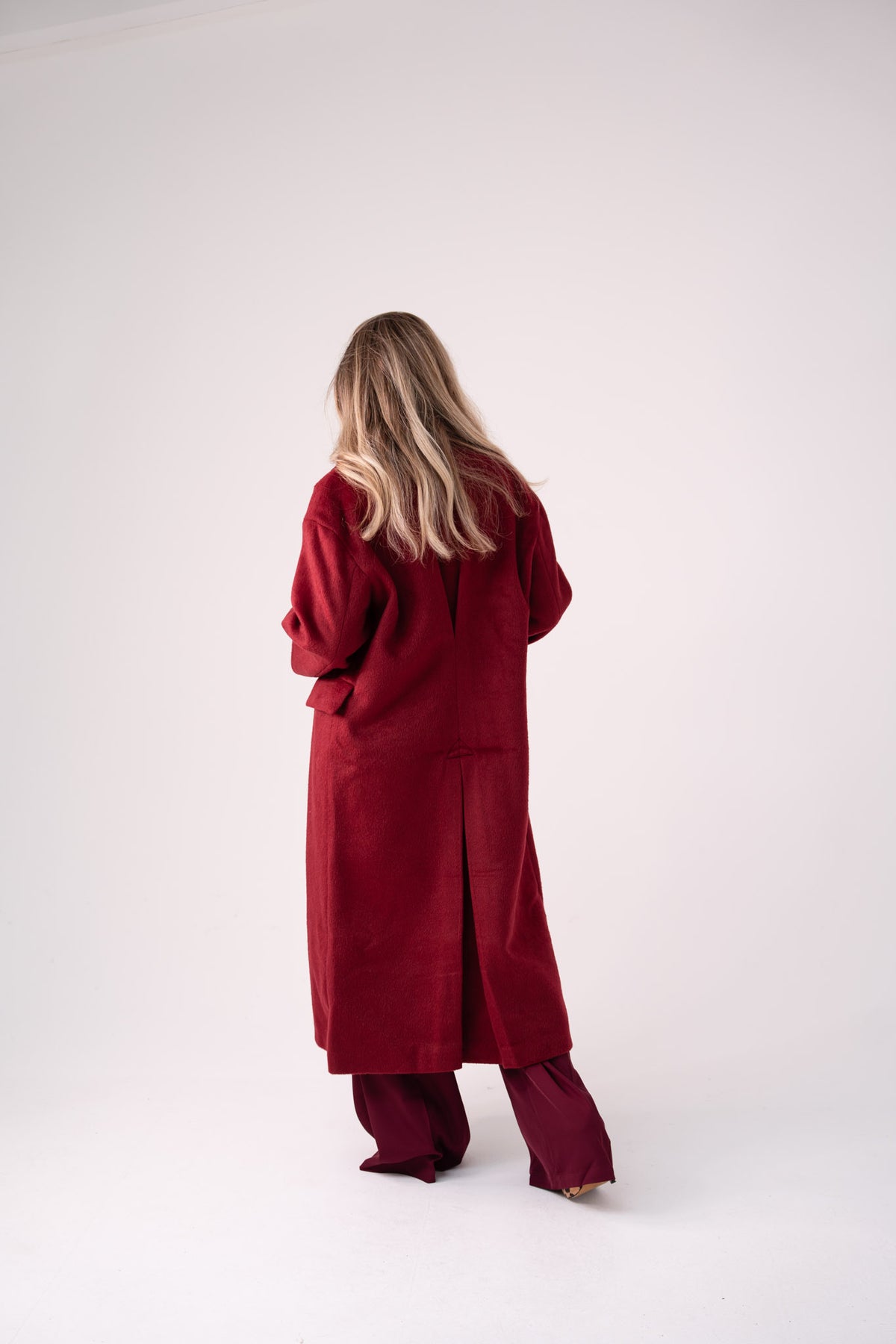 Love Laura Coat In Burgundy