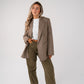 Love Laura Refined Blazer In Taupe