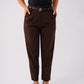 Love Laura Sculpted Trousers In Chocolate