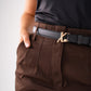 Love Laura Sculpted Trousers In Chocolate