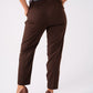 Love Laura Sculpted Trousers In Chocolate