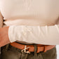 Love Laura V-Neck Ribbed Base Top In Cream