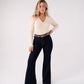 Love Laura V-Neck Ribbed Base Top In Cream