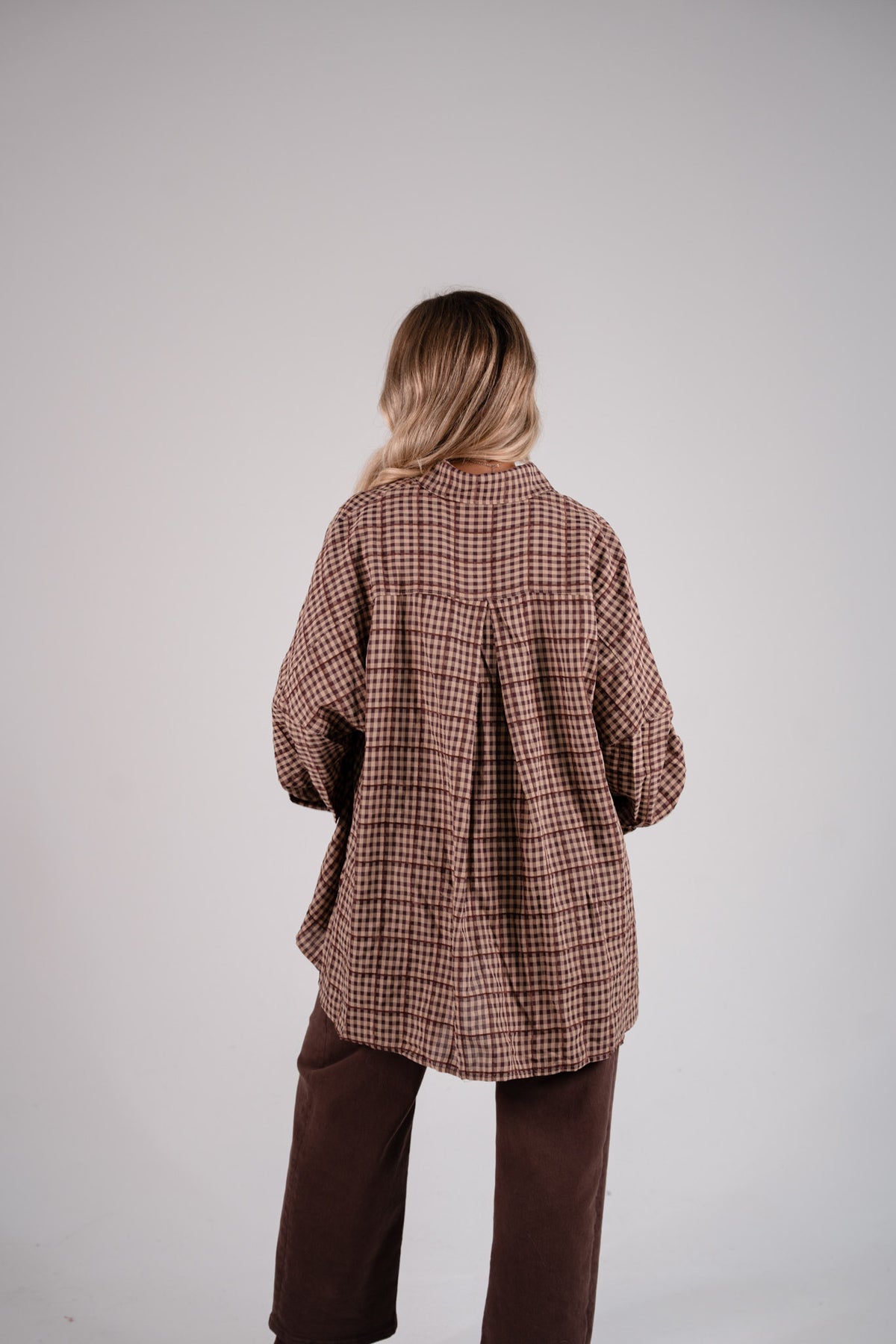 Elsa Check Shirt In Chocolate Mix