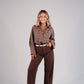 Elsa Check Shirt In Chocolate Mix