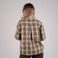 Megan Tie Neck Shirt In Green Check