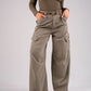 Kiera Relaxed Cargo Jeans In Khaki