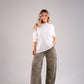 Kiera Oversized Long Sleeve T-Shirt In White