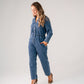 Love Laura Denim Jumpsuit In Light Wash