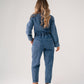 Love Laura Denim Jumpsuit In Light Wash