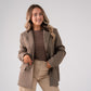 Kiera Fine Check Blazer In Brown