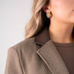 Kiera Fine Check Blazer In Brown