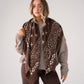 Kendra Printed Scarf In Chocolate