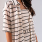 Erica Crochet Shirt In Mono Stripe
