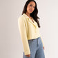 Erica Cropped Blazer In Lemon