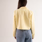 Erica Cropped Blazer In Lemon
