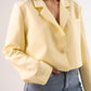 Erica Cropped Blazer In Lemon