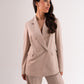 Faye Pinstripe Trousers In Sand