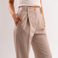 Faye Pinstripe Trousers In Sand