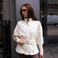 Love Laura Belted Leisure Jacket In Cream