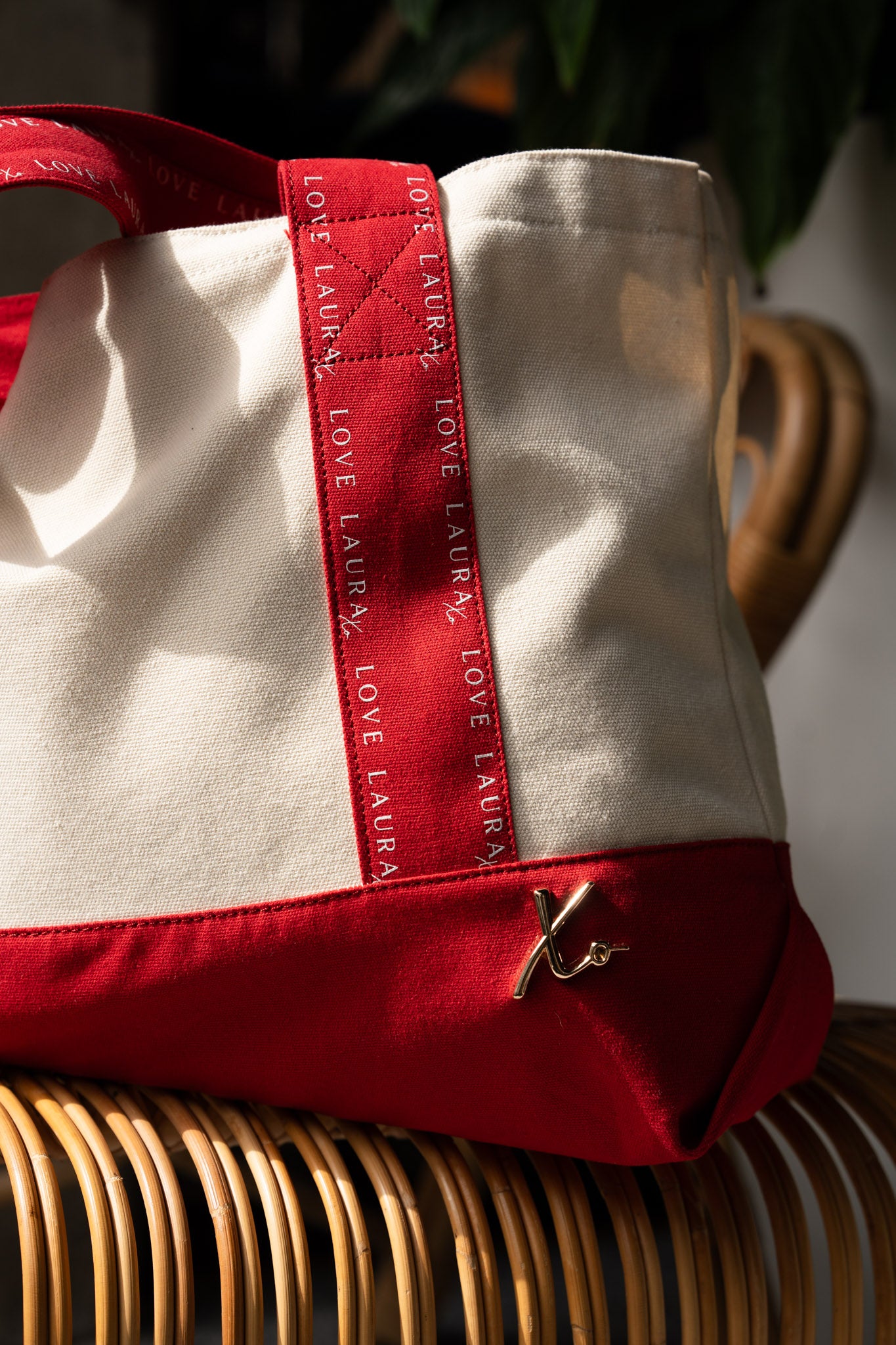 Love Laura Tote Bag In Red