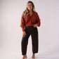 Love Laura Soft Touch V-Neck Jumper In Cinnamon