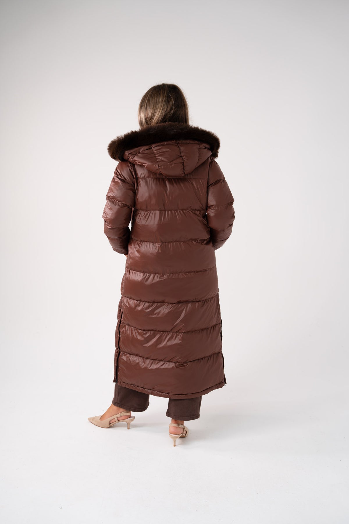 Love Laura Puffa Coat In Chocolate