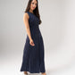 Love Laura Pinstripe Shirt Dress In Navy