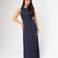 Love Laura Pinstripe Shirt Dress In Navy