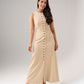 Love Laura Pinstripe Shirt Dress In Sand