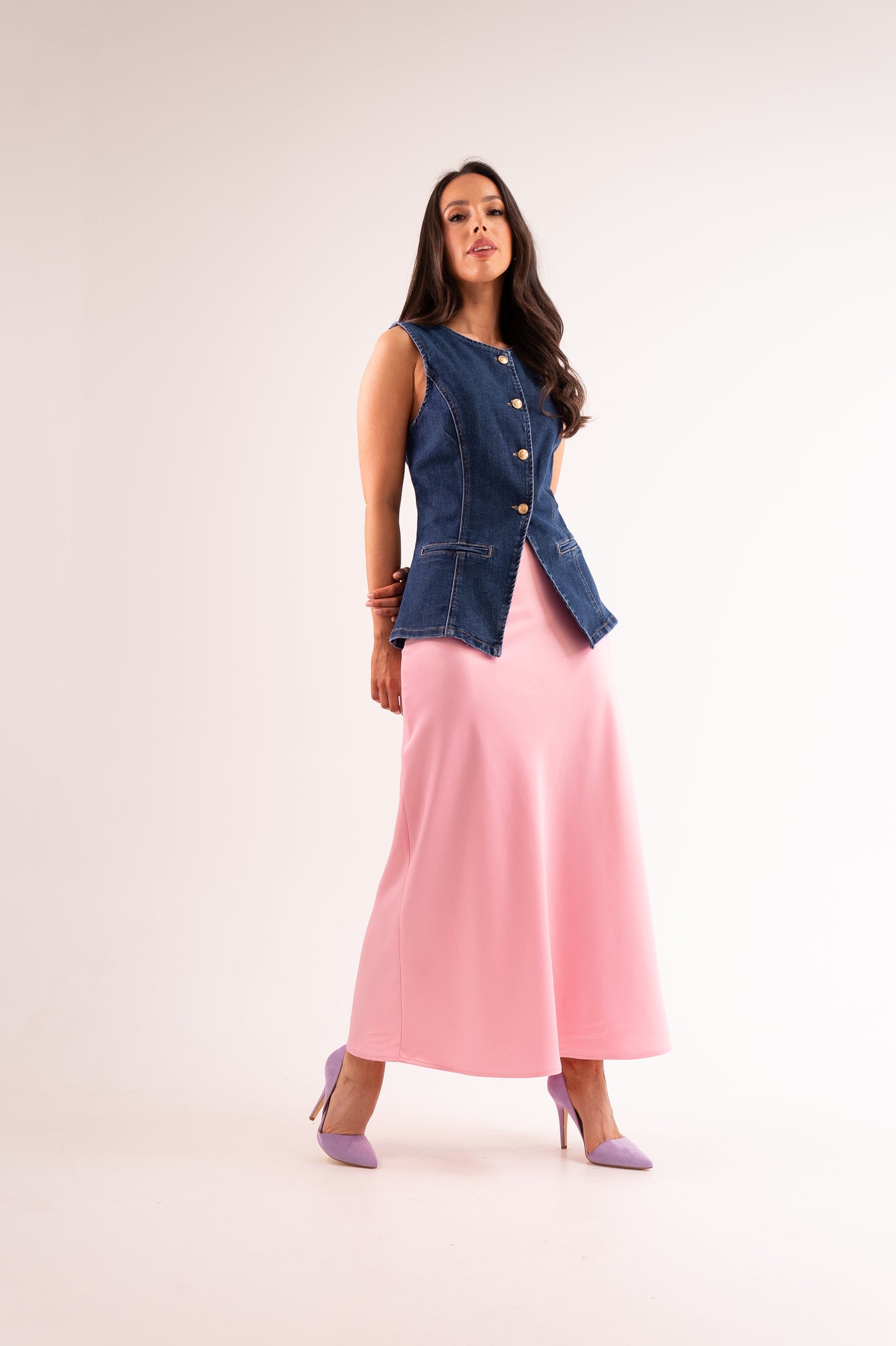 Love Laura Slip Skirt In Pink