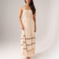 Lydia Embroidered Maxi Dress In Neutral
