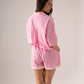 Lydia Embroidered Two Piece In Pink