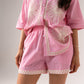 Lydia Embroidered Two Piece In Pink