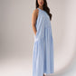Millie Pinstripe Maxi Dress In Blue