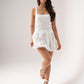 Polly Floral Balloon Skirt In White