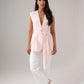 Polly Tie Waist Sleeveless Blazer In Pink